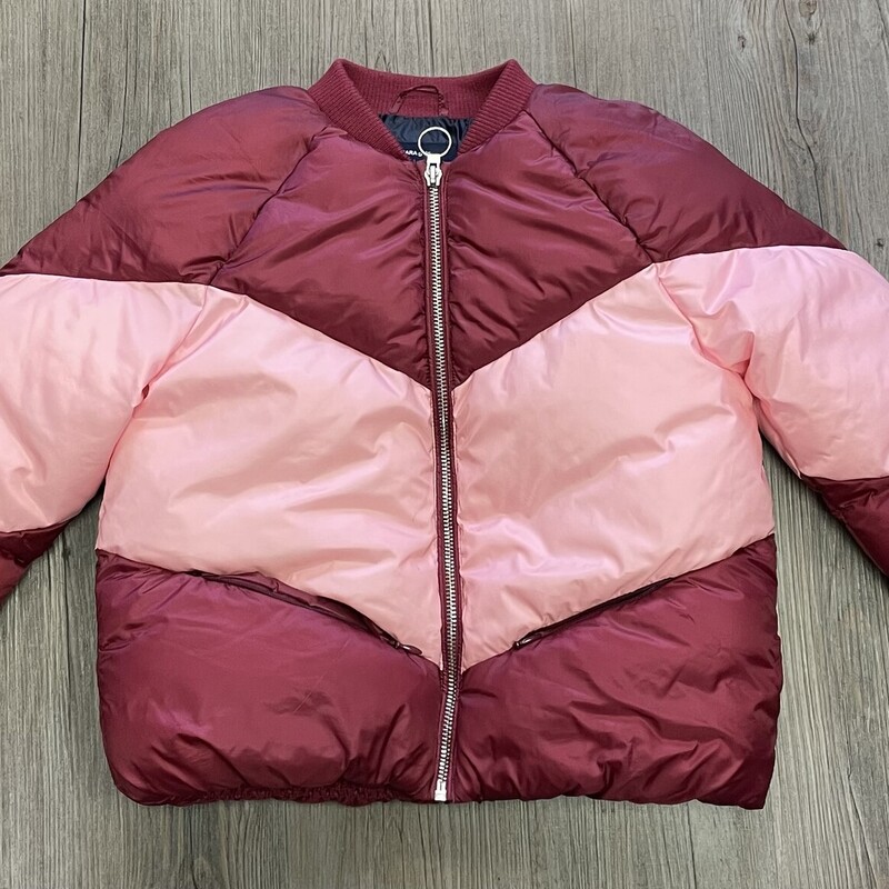 Zara Winter Jacket, Pink/mar, Size: 8Y