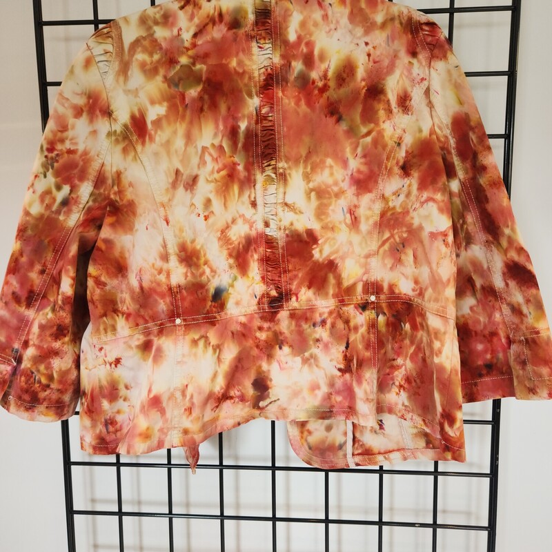 Renuar Blazer Hand Dyed, Tie Dye, Size: 16
dyed in Nanaimo B.C. One of a kind piece