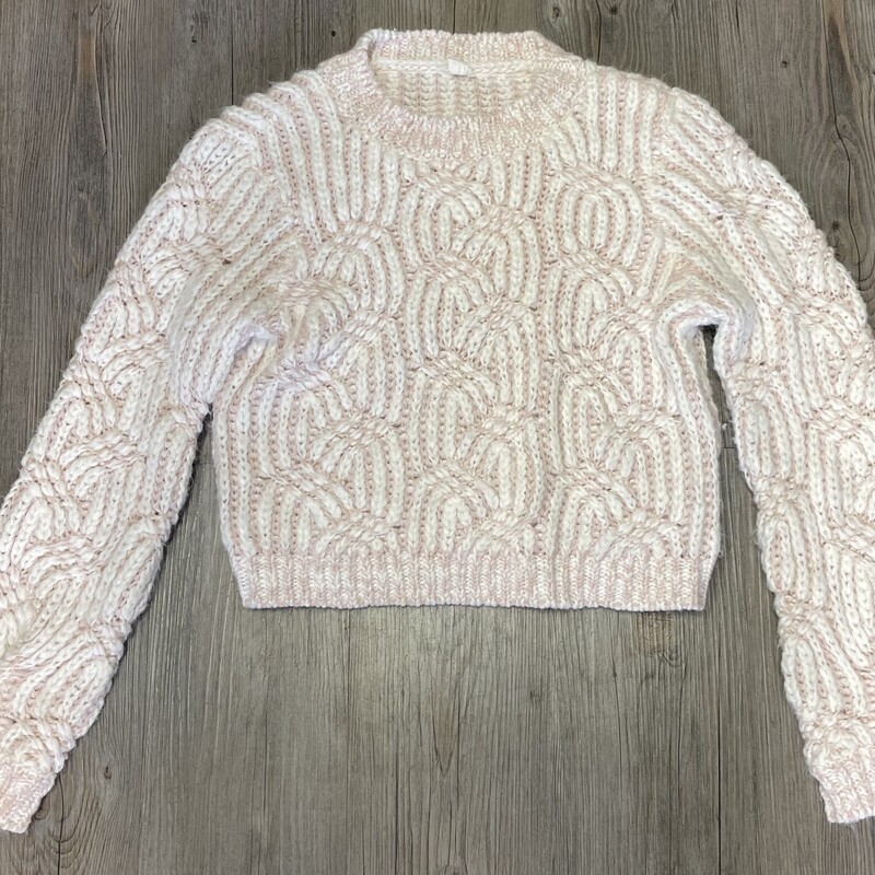 Garage Cable  Knit Sweate, Pink/whi, Size: 12Y