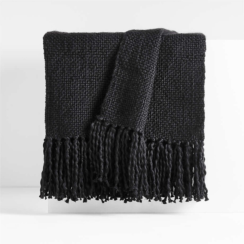 Crate&Barrel Knitted Throw
Black
Size: 70x55
Retail Price $80.00
