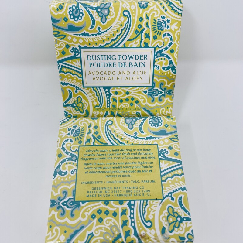 Dusting Powder
Avacado & Aloe
Geen Blue & Cream
(NEW) Decorative Gift Box