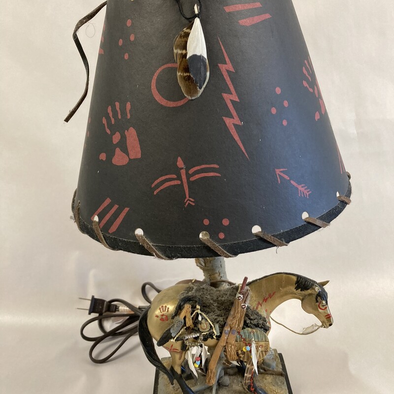 Vintage Painted Pony Lamp