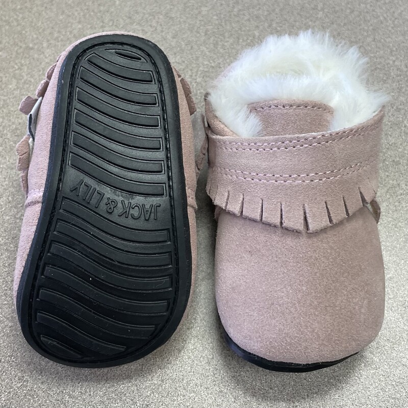 Jack & Lily Mocs - 5517, Pink Suede, Size: 6-12M<br />
Melody<br />
Fur Lined<br />
NEW!