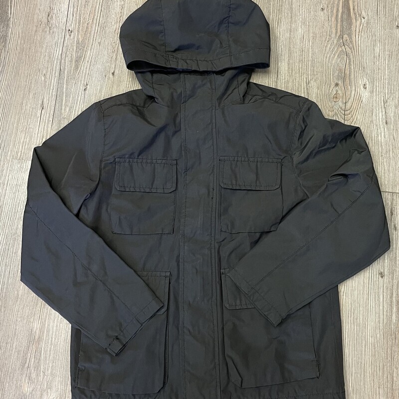 Old Navy Hooded  Spring Jacket, Black, Size: 8Y