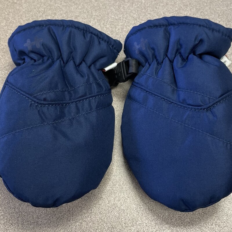Baby Lined Winter Mitts, Blue, Size: 6-12M