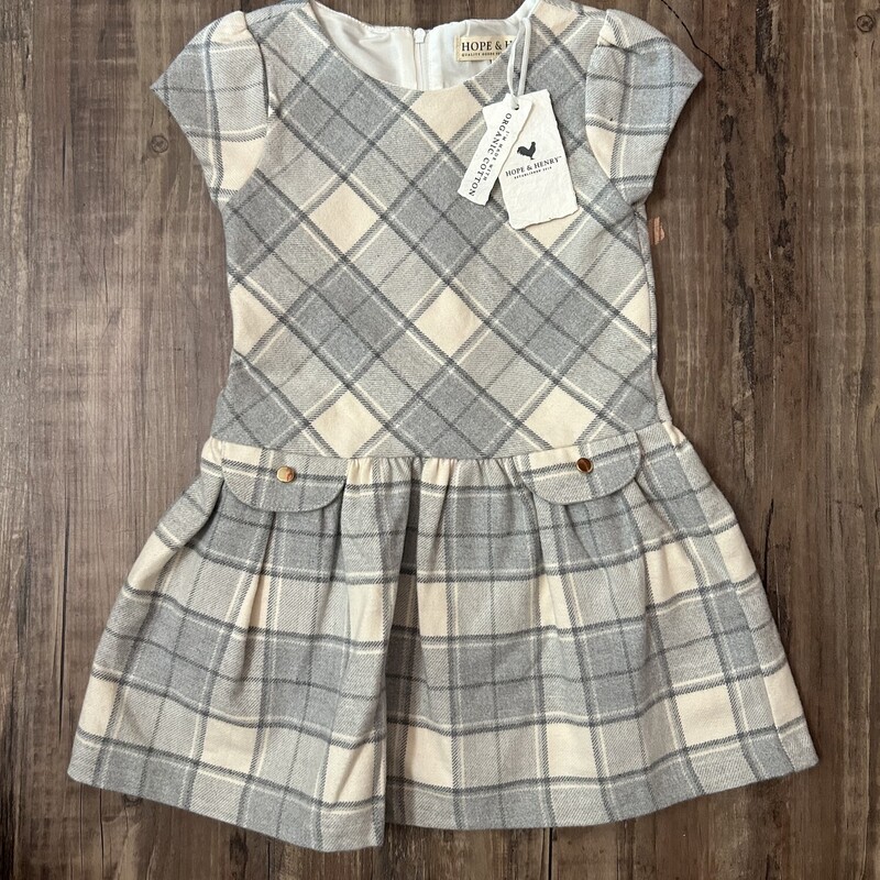 Hope+Henry NWT Plaid, Gray, Size: Toddler 2t