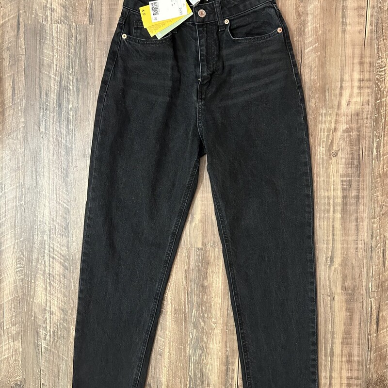 H&M Mom Jeans NWT, Black, Size: Jr S