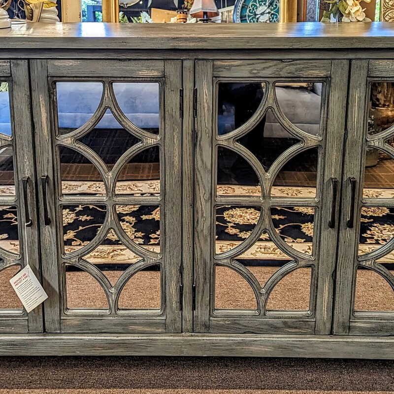 Four Door Media Credenza
Gray Blue,
Retails for $1600
Size: 60 x 15 x 35H
