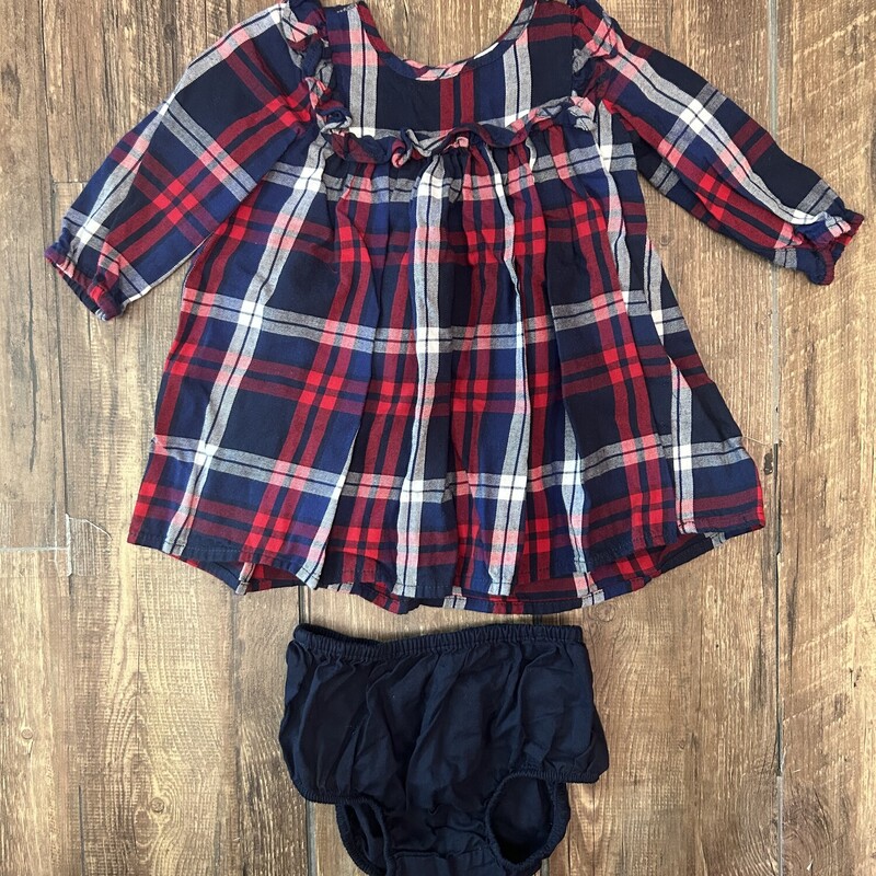 Place 2pc Woven Plaid, Navy, Size: Baby 6-9M