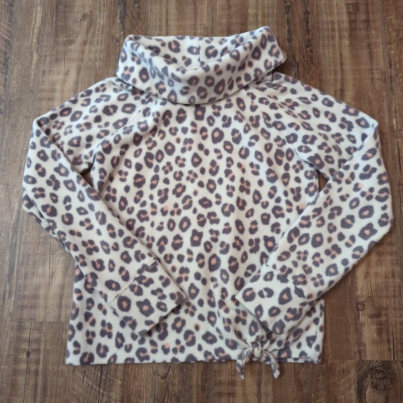 So Leopard Print Cowl Nec, White, Size: Youth L