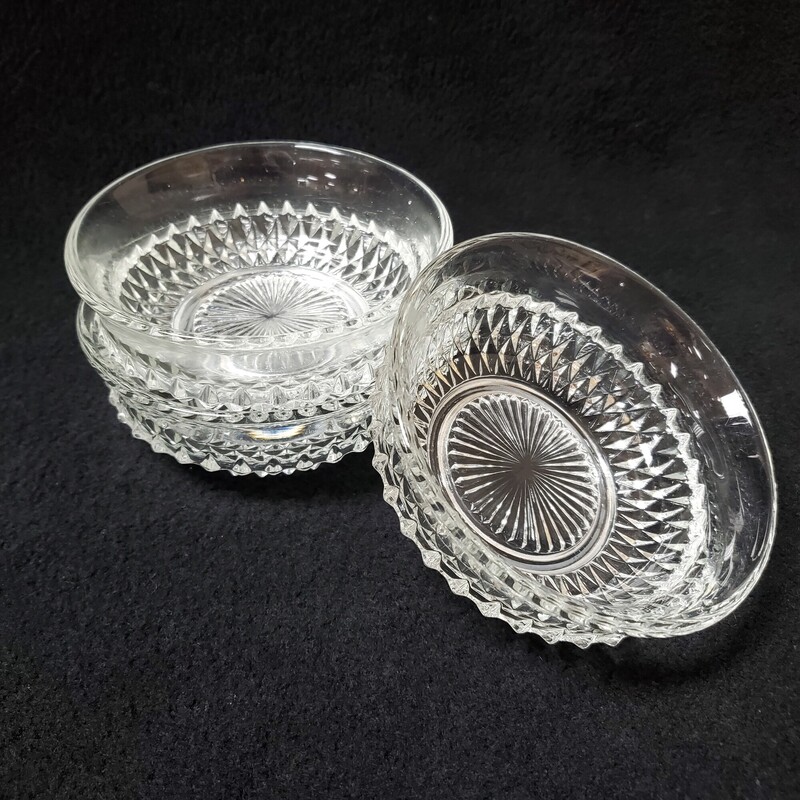 Set/3 Cut Glass Bowls