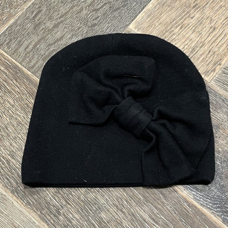 Baby Cotton Hat, Black, Size: Newborn