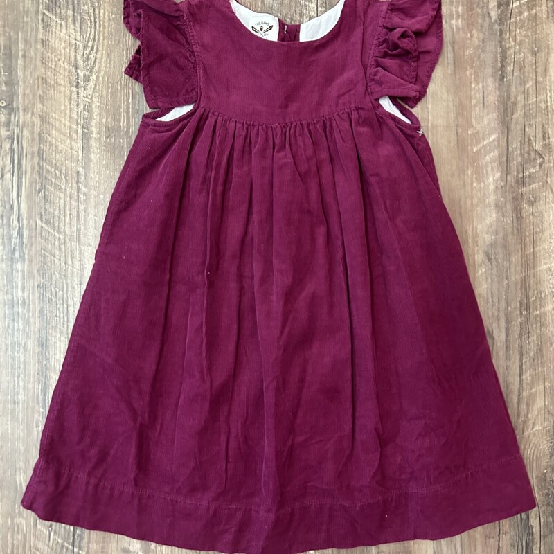 The Oaks Cord Dress, Magenta, Size: Toddler 5t