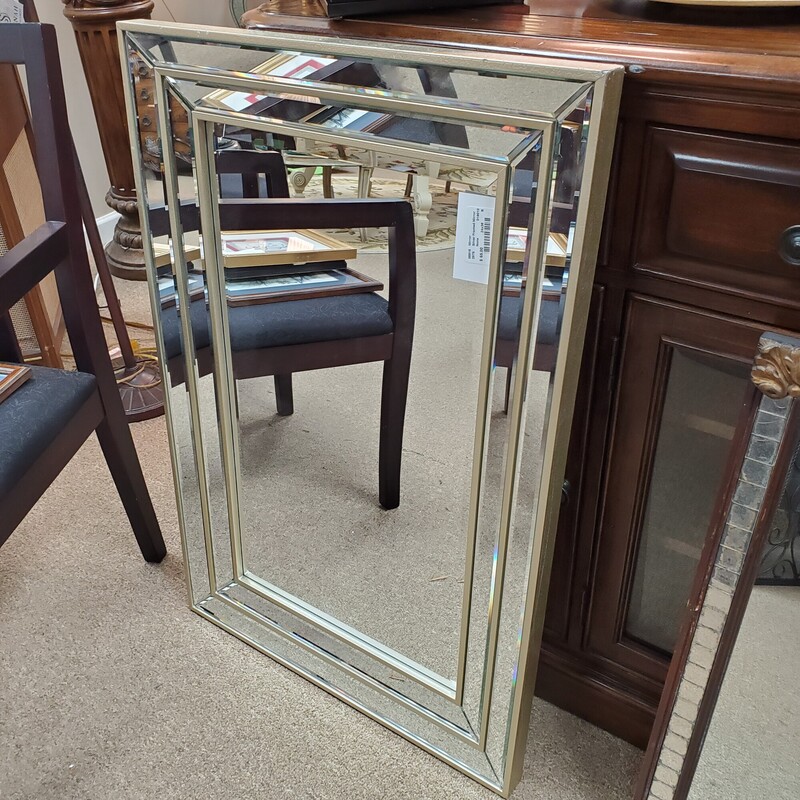 Silver Framed Mirror, Size: 24x36