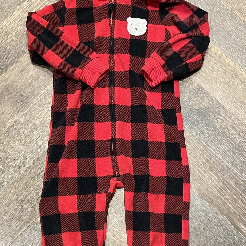 Carters Hooded Onesie, Red, Size: 24M