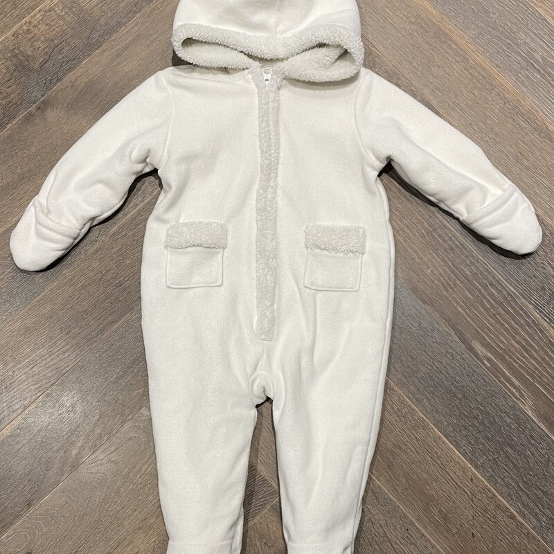 Old Navy Fleecelined Onep, White, Size: 6-12M
