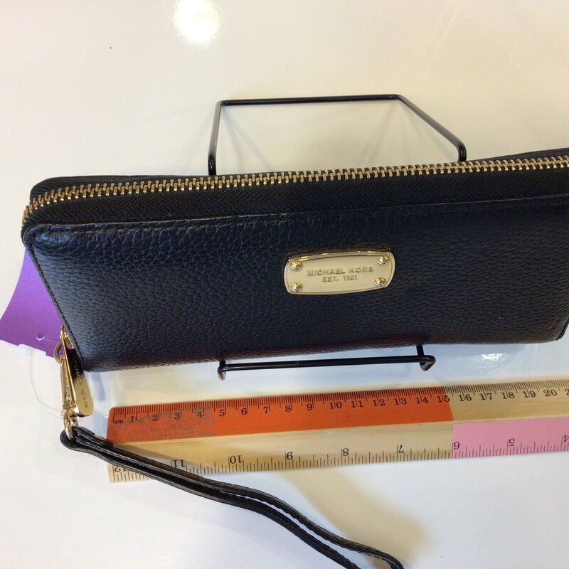 MK Wallet Wristlet, Black, Size: L