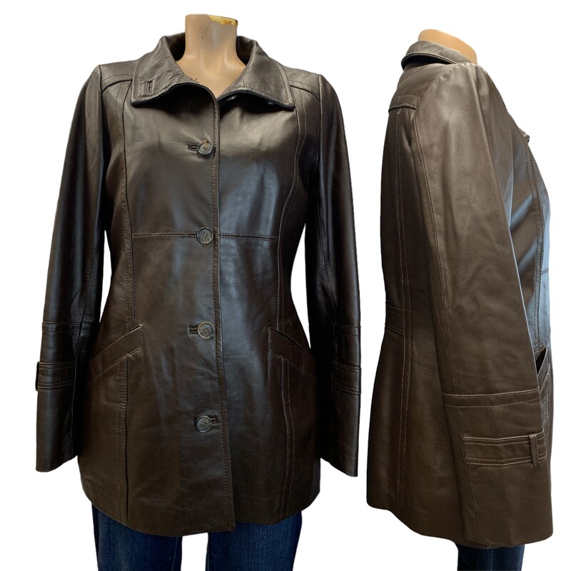 Danier Leather, Darkbrwn, Size: Xs
