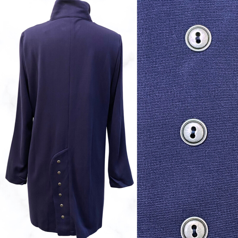 NEW Focus Tunic Jacket
Adorable Button Detail on Back Panel and On Pockets
Multiple Colors in Sizes S-XL