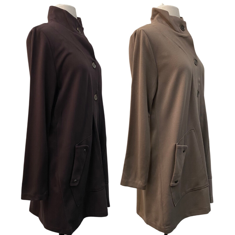 NEW Focus Tunic Jacket<br />
Adorable Button Detail on Back Panel and On Pockets<br />
Multiple Colors in Sizes S-XL
