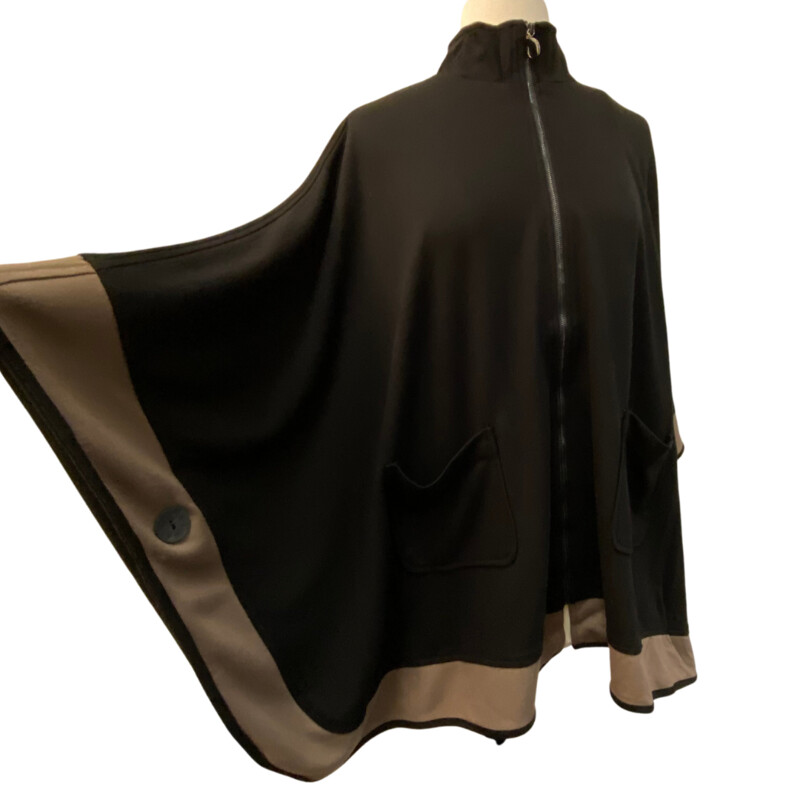 NEW Focus Poncho
Full Zip with Pockets
Colors:  Your Choice Black or Brown
Size: One Size