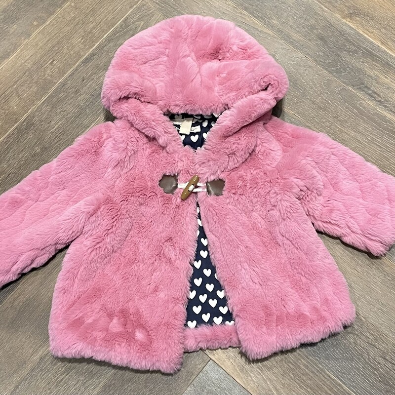 Hatley Faux Fur Coat, Pink, Size: 12-18M