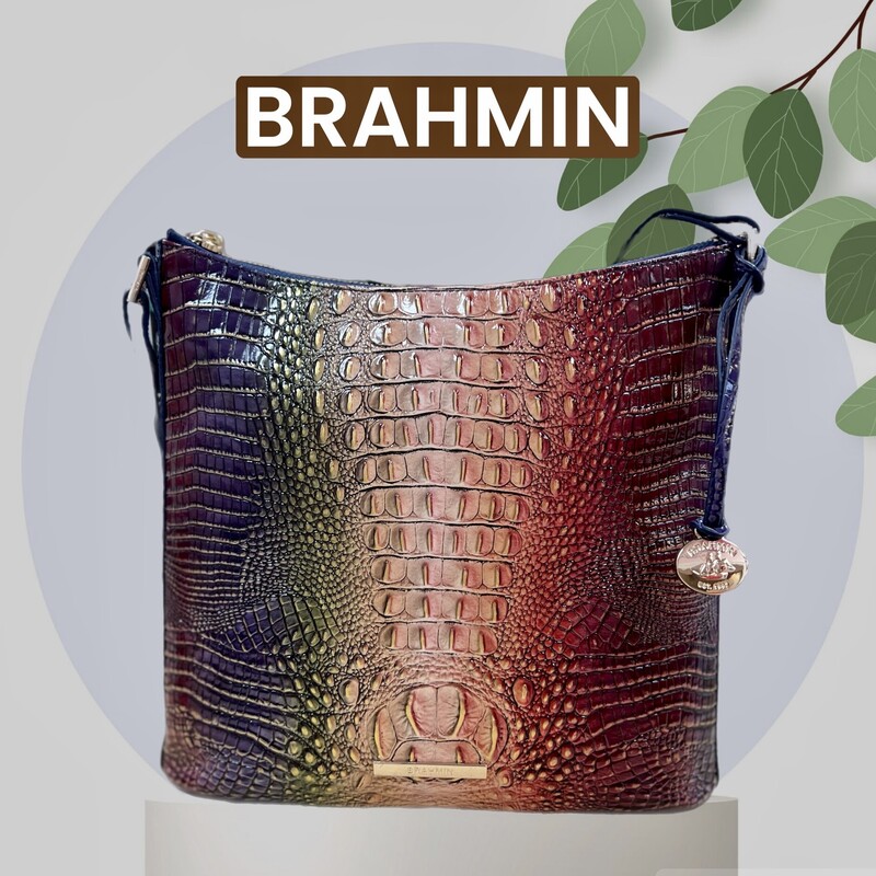 BRAHMIN Ombre Melbourne Credit Card Wallet Black Pearl One Size : Clothing,  Shoes & Jewelry 