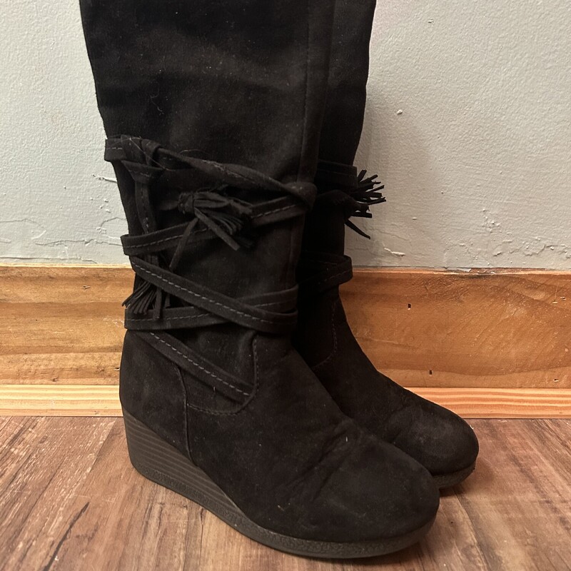 Rampage Suede Calf Boots, Black, Size: Shoes 13