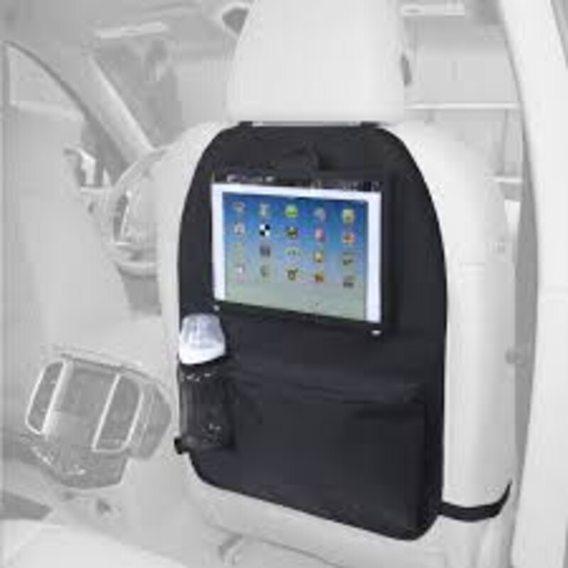 JJ Whiz Kid Car Caddy, Black, Size: NEW<br />
<br />
Travel Organizer<br />
<br />
Easily attaches to the rear of driver's or passenger's seat<br />
Convenient pocket holds your tablet or smart phone with touch screen access<br />
Large zipper pocket allows you to store away your device or hold travel necessities
