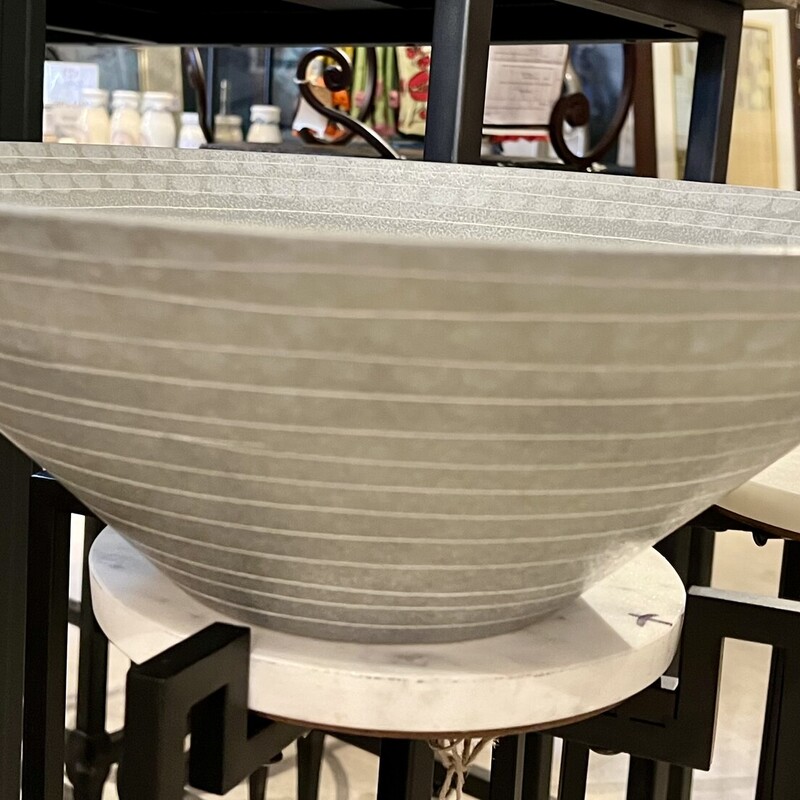 Gray Flannel Bowl, None, Size: 16x6