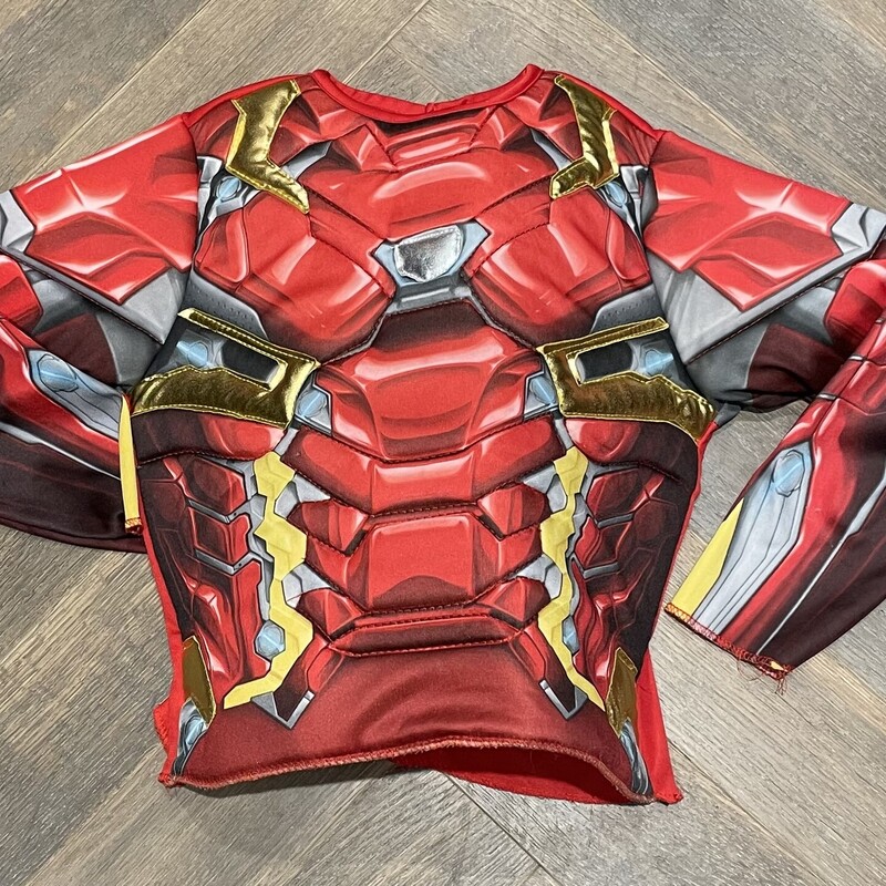 Iron Man Costume Top, Red, Size: 6Y+