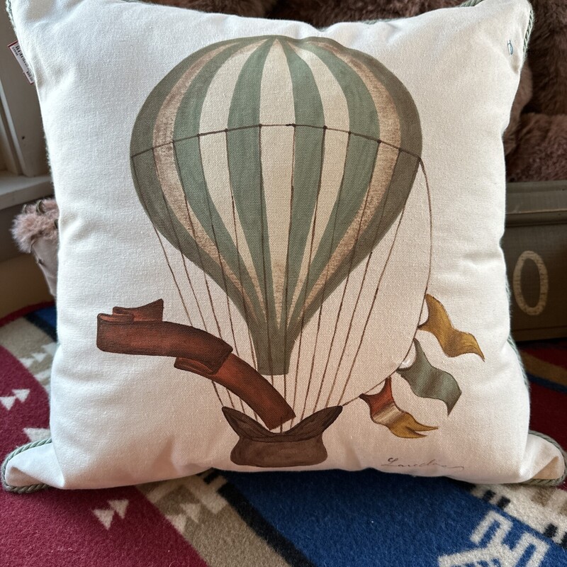 Eastern Accents Handpainted Balloon and Plaid

, Size: 19x19