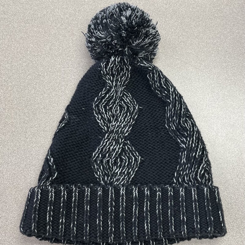 Iviva Knit Pom Hat, Black, Size: Youth