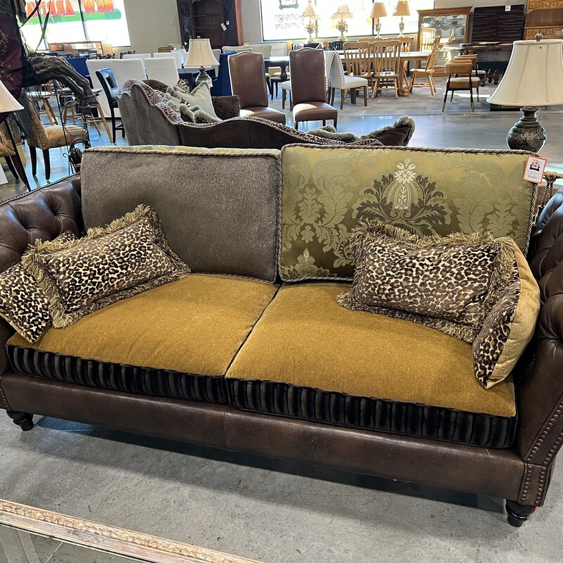 Leather & Fabric Sofa