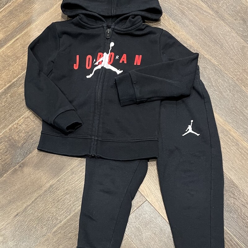 Jordan Sweat Set, Black, Size: 3Y