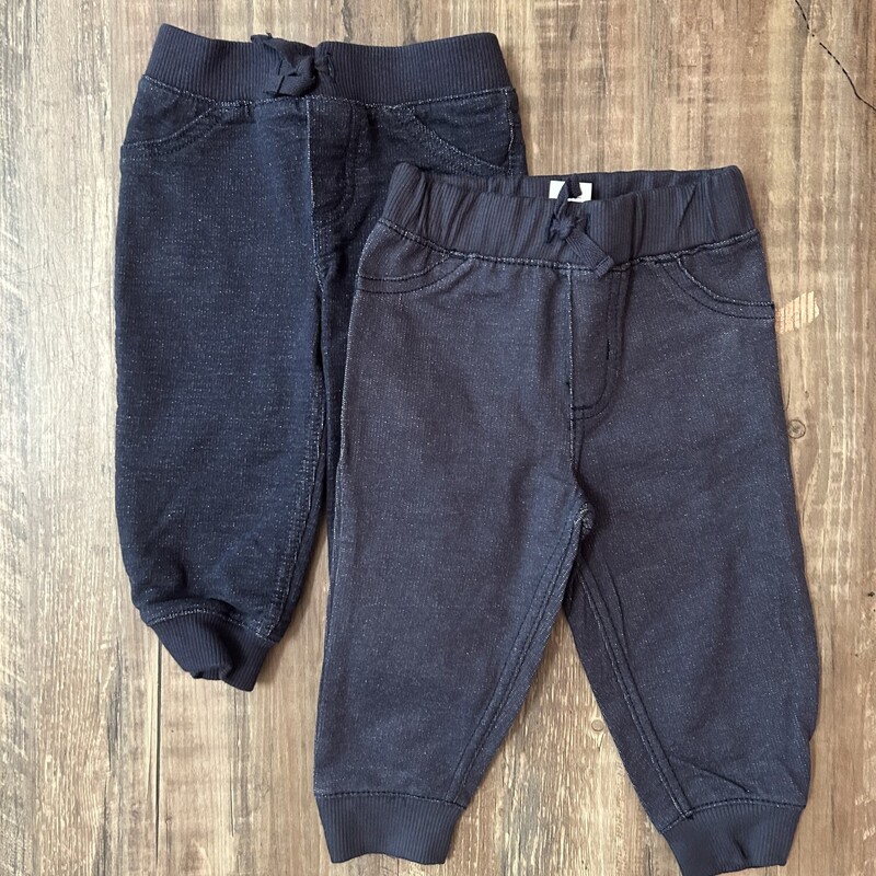 Carters 2 Pc Joggers, Denim, Size: Baby 9m