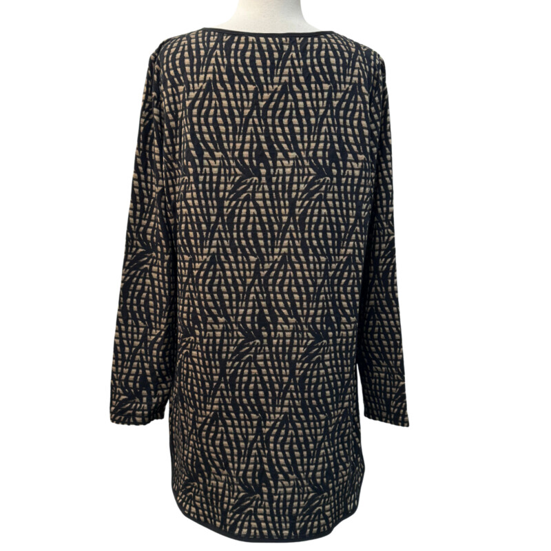 Christopher&Banks Knit Tunic Top
Black, Tan, Beige, and Brown
Size: Large