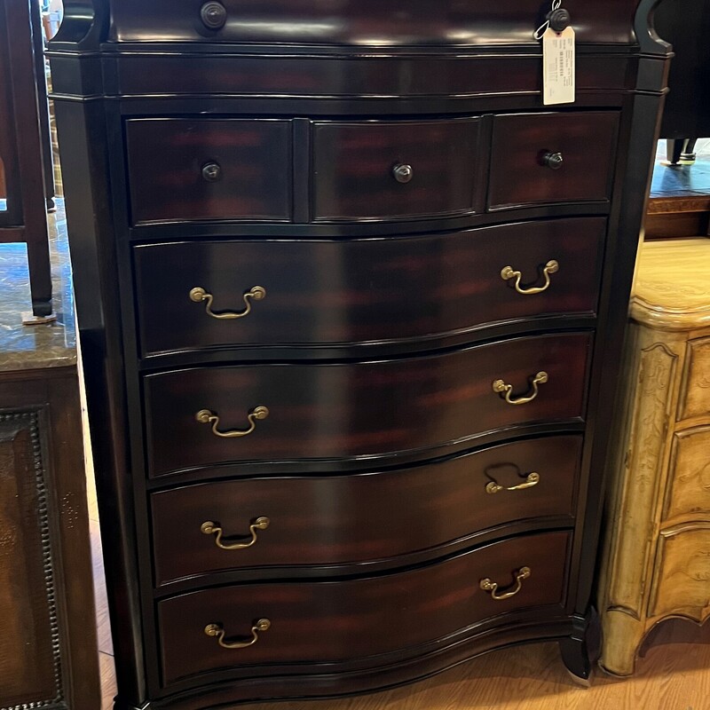 Classic Tall Boy, Dark Stain, 6 Drawer
42in wide x 20in deep x 58in tall