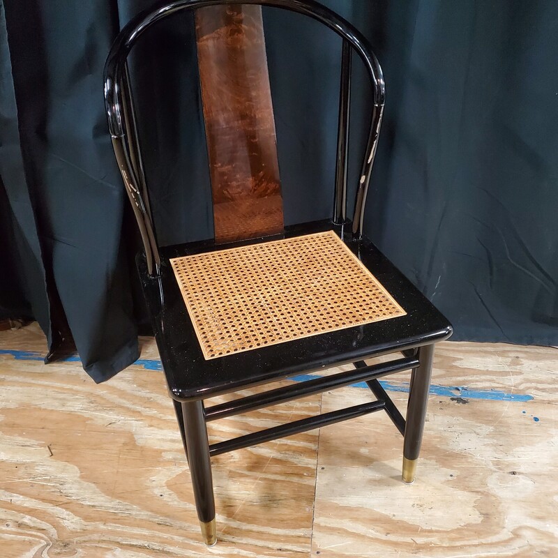 Set/4 Art Deco Henredon Chairs + 2 chairs with damaged seats, BurledWd