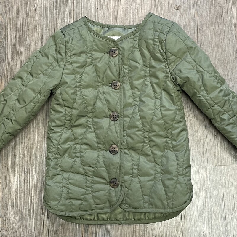 Old Navy Quilted Jacket, Green, Size: 3Y