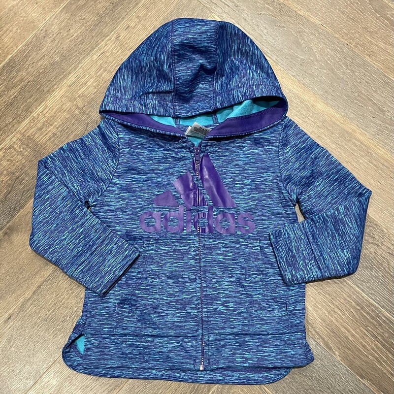 Adidas Active Zip Hoodie, Purple, Size: 2Y