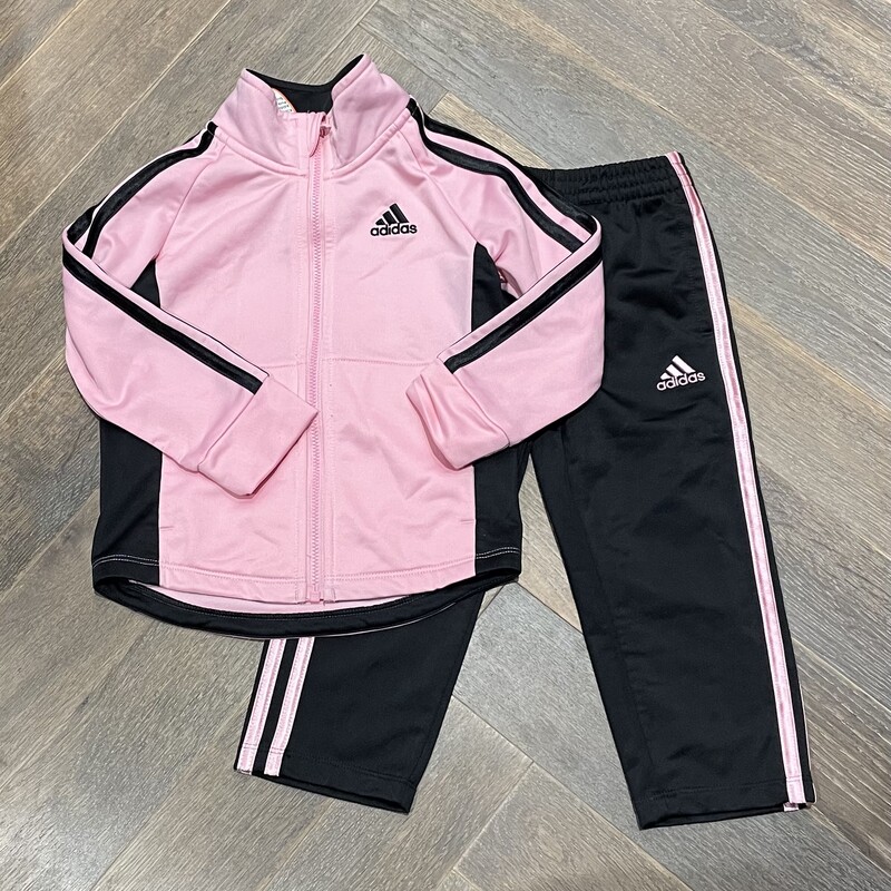 Adidas Track Suit  Set, Pink, Size: 2Y