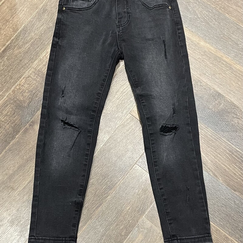 Skinny Stretch Jeans, Black, Size: 7-8Y