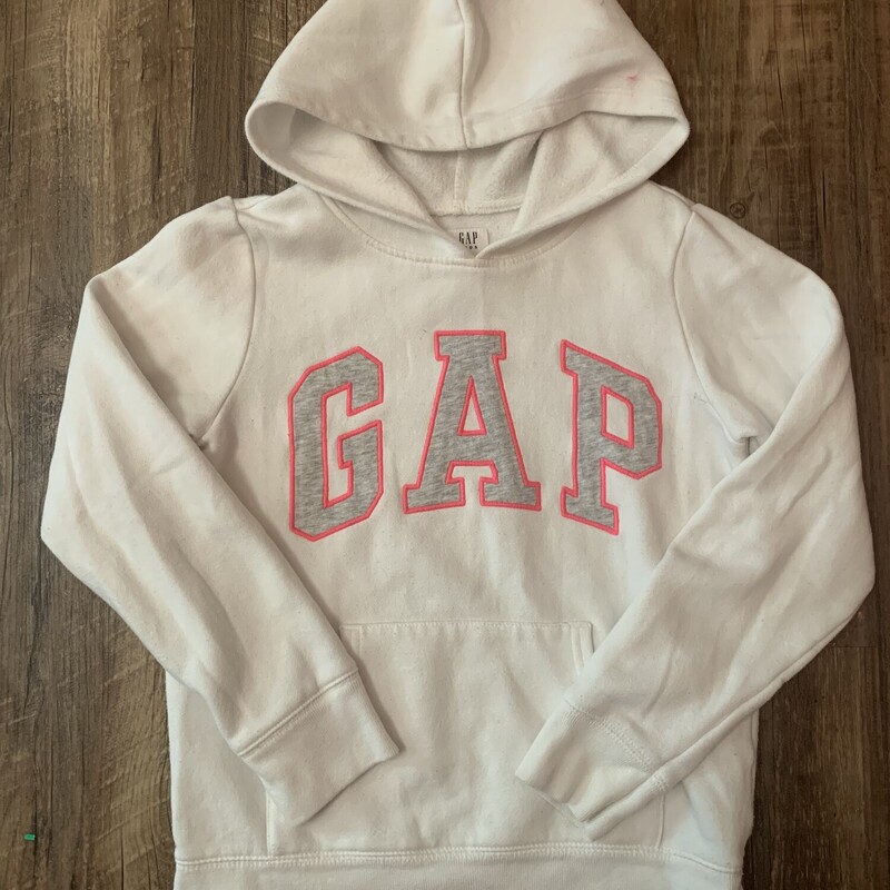 Gap Pink Logo Hoodie, White, Size: Youth L