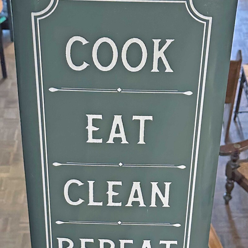 Cook Eat Clean Repeat Sign
2 Ft Tall x 1 Ft Wide