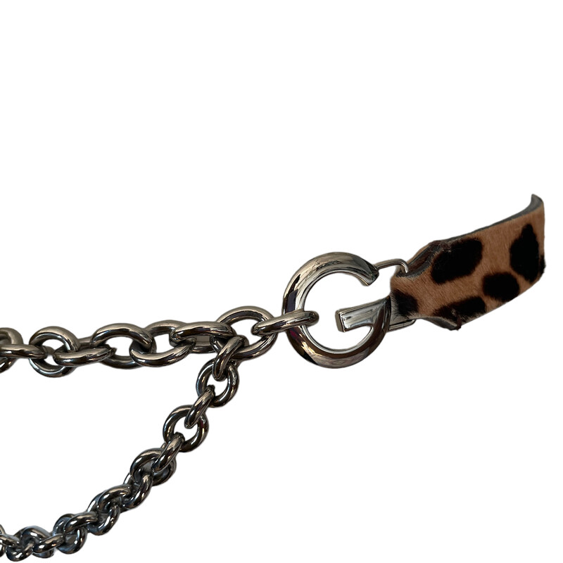D&G Leopard + Chain, Slv.Brn, Size: 80/32
