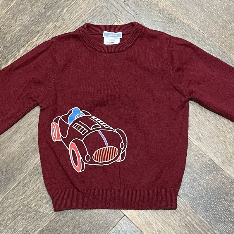 Jacadi Knit Sweater, Burgundy, Size: 3Y