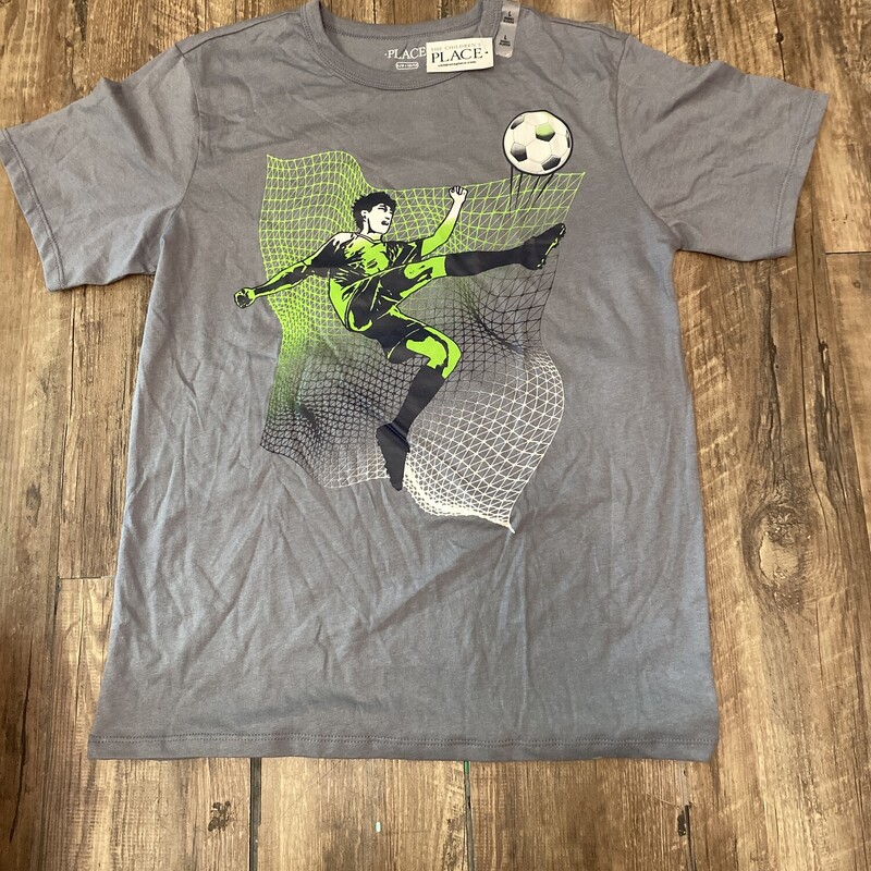 Place Soccer NWT Tee, Gray, Size: Youth L
