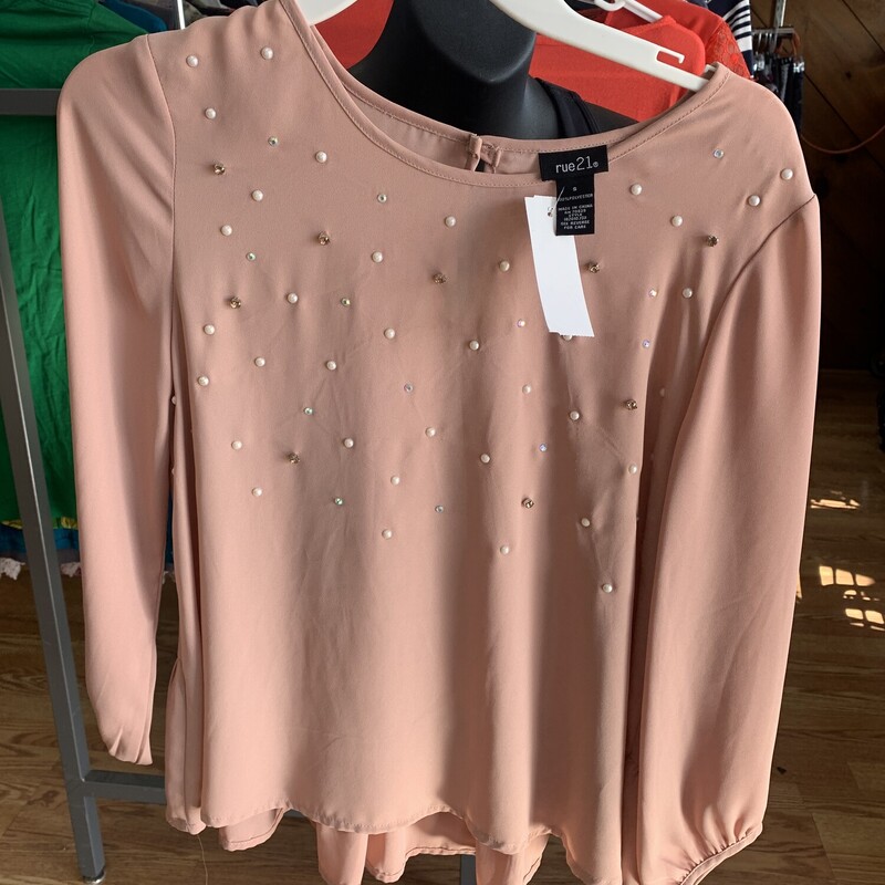 RUE 21 SHIR, PEACH, Size: SMALL