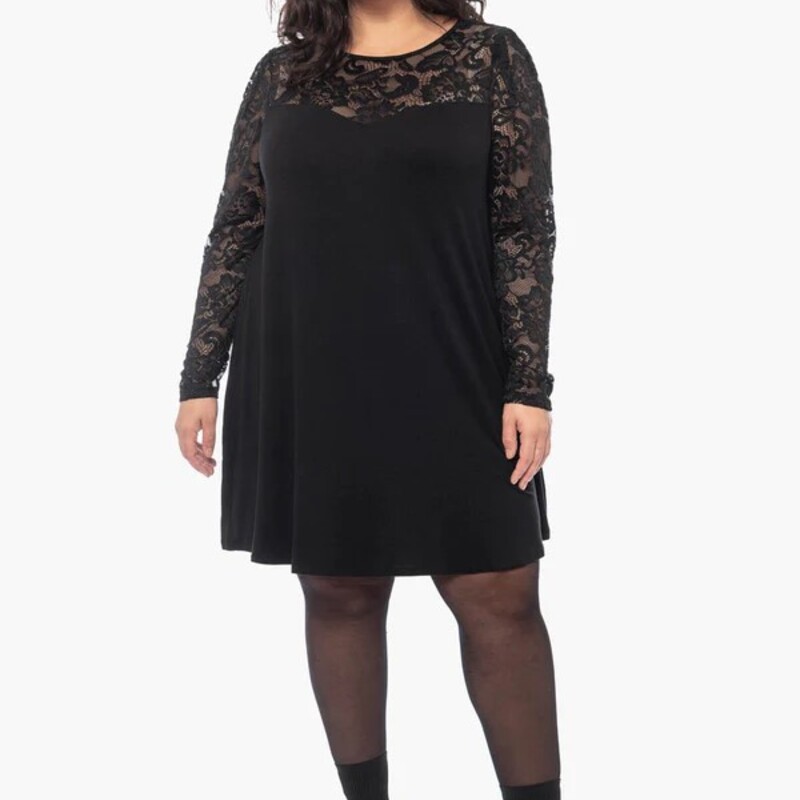 Parker Dress, Black, Size: 1X